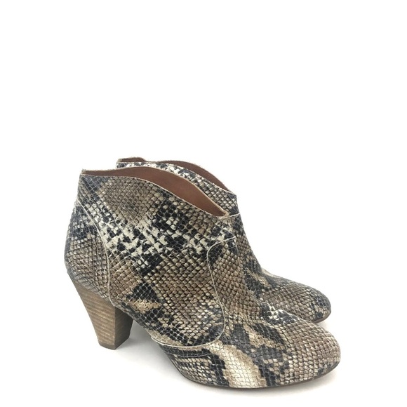 SixtySeven Size 38 Snake Skin Embossed Bootie - Picture 1 of 6